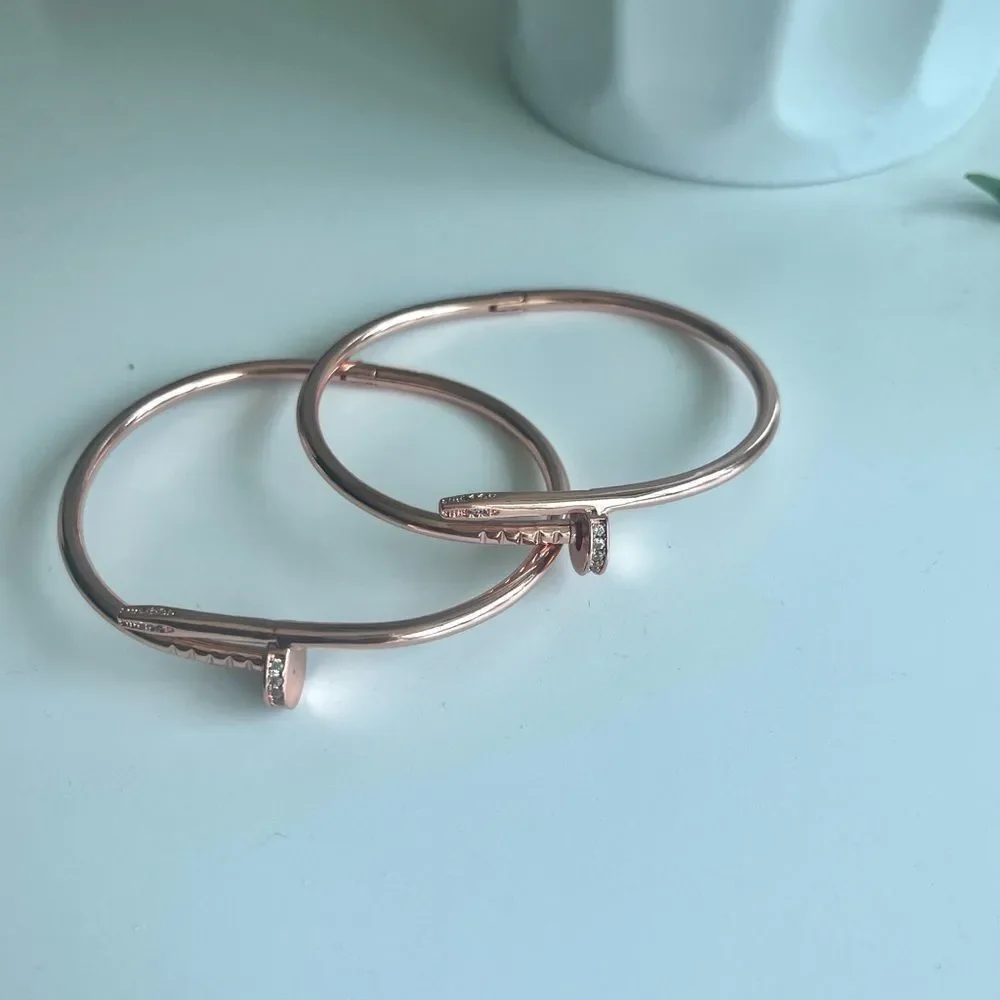 Rose gold bangle bracelet